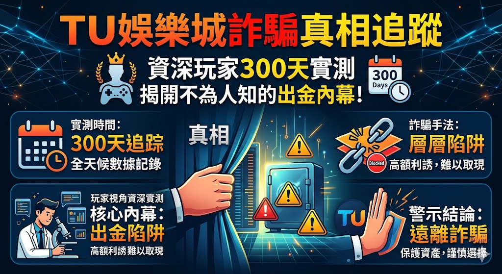 TU娛樂城詐騙真相追蹤：資深玩家300天實測，揭開不為人知的出金內幕！