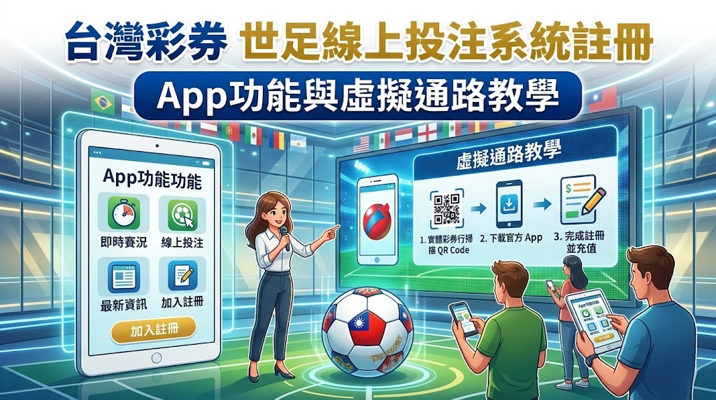 台灣彩券世足線上投注系統註冊：App功能與虛擬通路教學